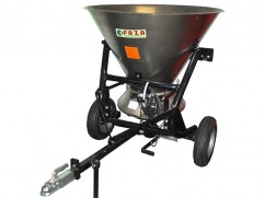 Salt and sand spreader with stainless steel tank of 500 liter, trailed version 80 km/h
